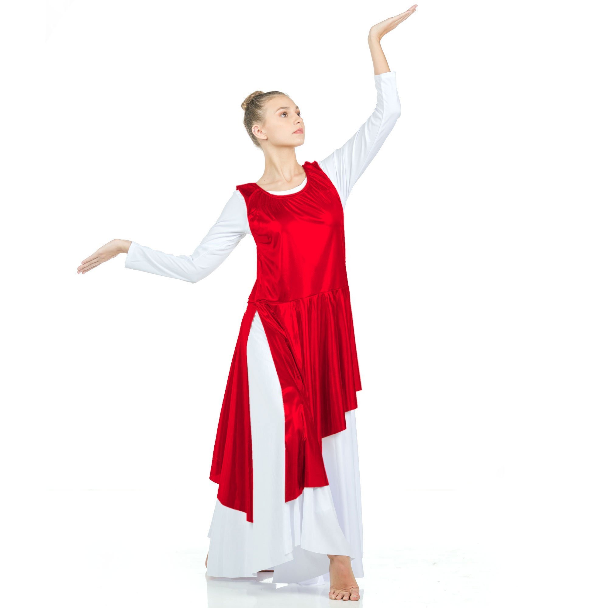 Danzcue Asymmetrical Metallic Praise Dance Tunic