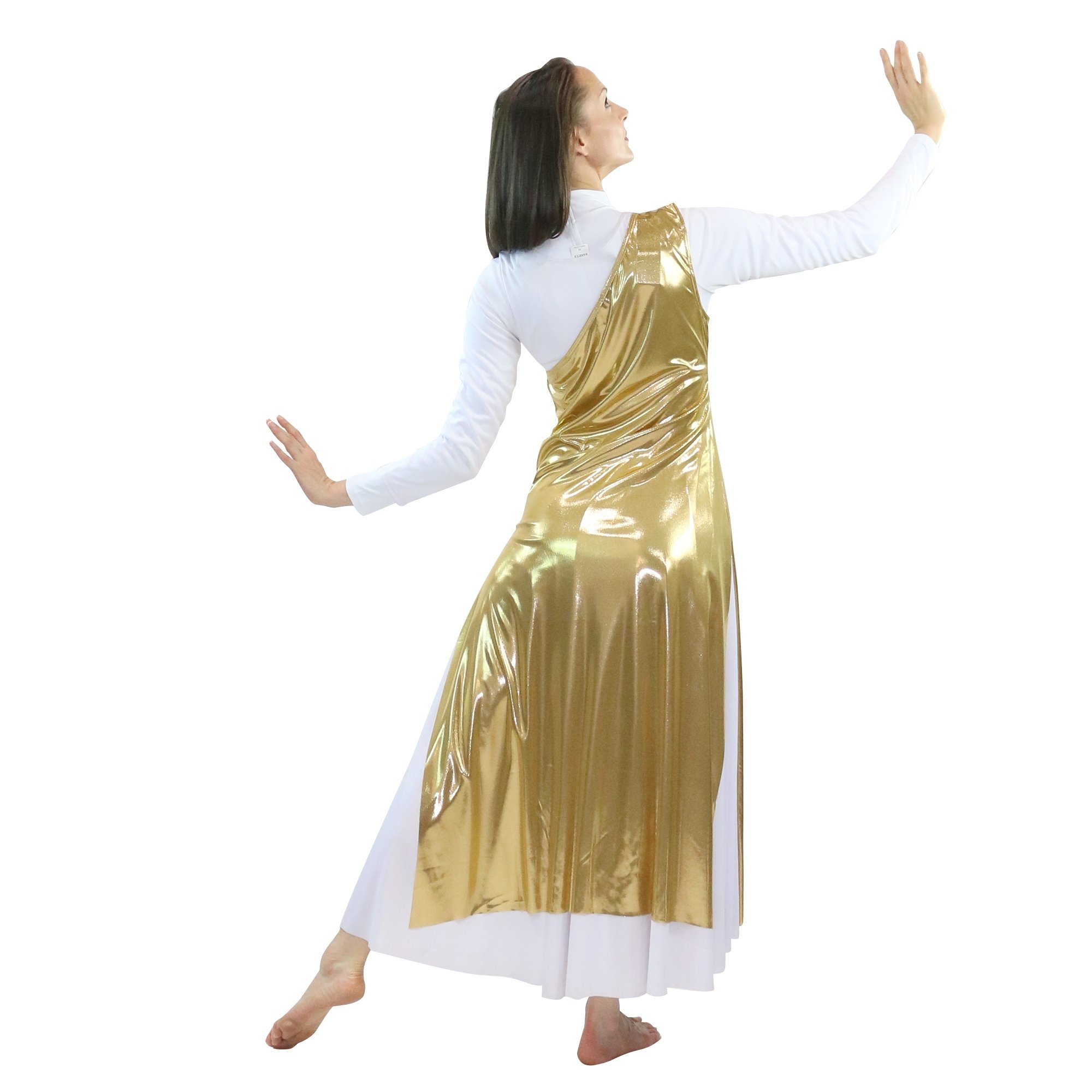 Danzcue Worship Dance Tunic with Side Slits(white dress not included) - Click Image to Close