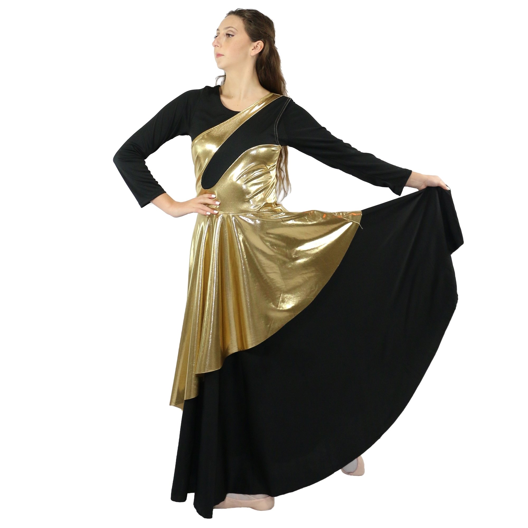 Danzcue Women's Worship Asymmetrical Praise Dance Sleeveless Tunic