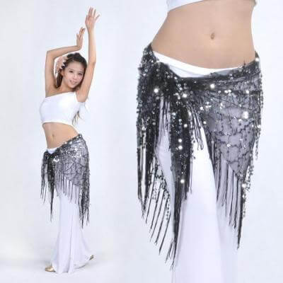 Belly Dance Hip Scarf With Fringe [BELBS009] - Danzcue 