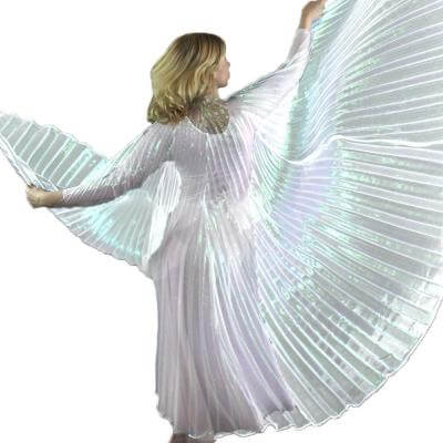 Danzcue Solid White Belly Dance Worship Angel Wings With Sticks 