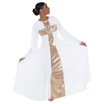 Body Wrappers Praise Dance Cross Long Dress [BWP620] - Body