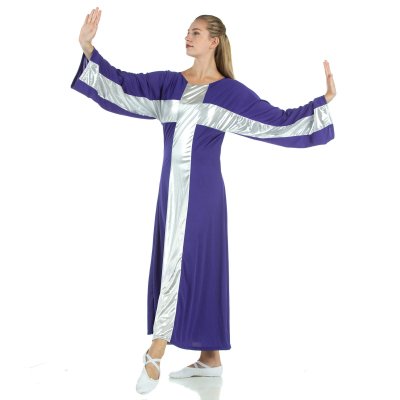 Danzcue Mens Praise Worship Dance Robe with Stand-up Collar 