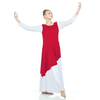 Danzcue Womens Asymmetrical Praise Dance Pullover