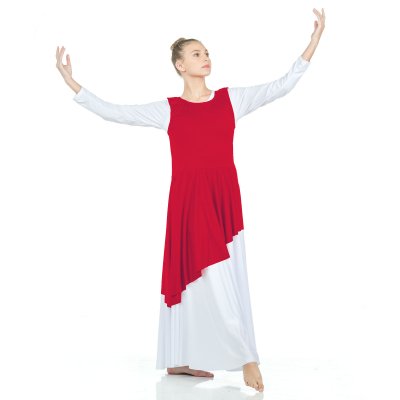 Danzcue Asymmetrical Praise Dance Tunic with Side Slits Danzcue Asymmetrical Praise Dance Tunic with Side Slits
