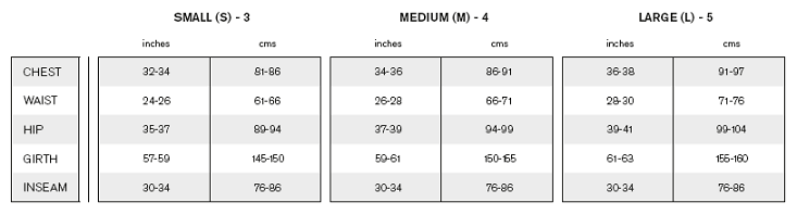 Bloch Size Chart Leotard