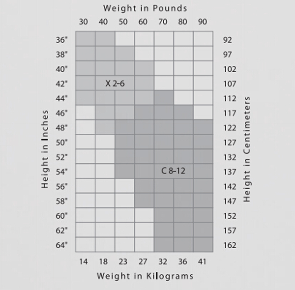 Capezio Tights Size Chart