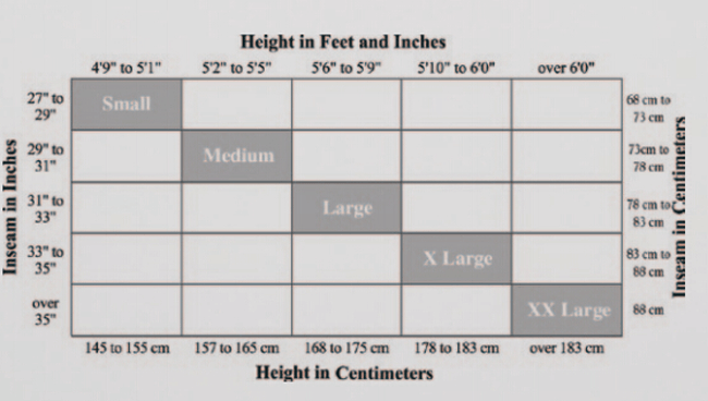 Capezio Mens Tights Size Chart