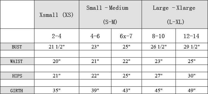 Danshuz Size Chart