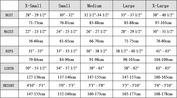 Danshuz Size Chart