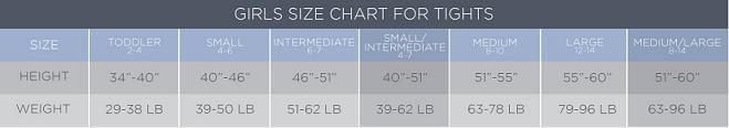 Danskin Women S Size Chart