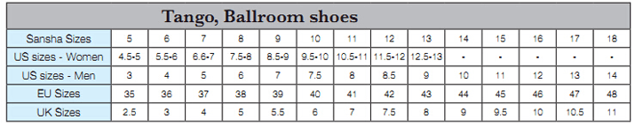 Sansha Dance Shoes Size Chart