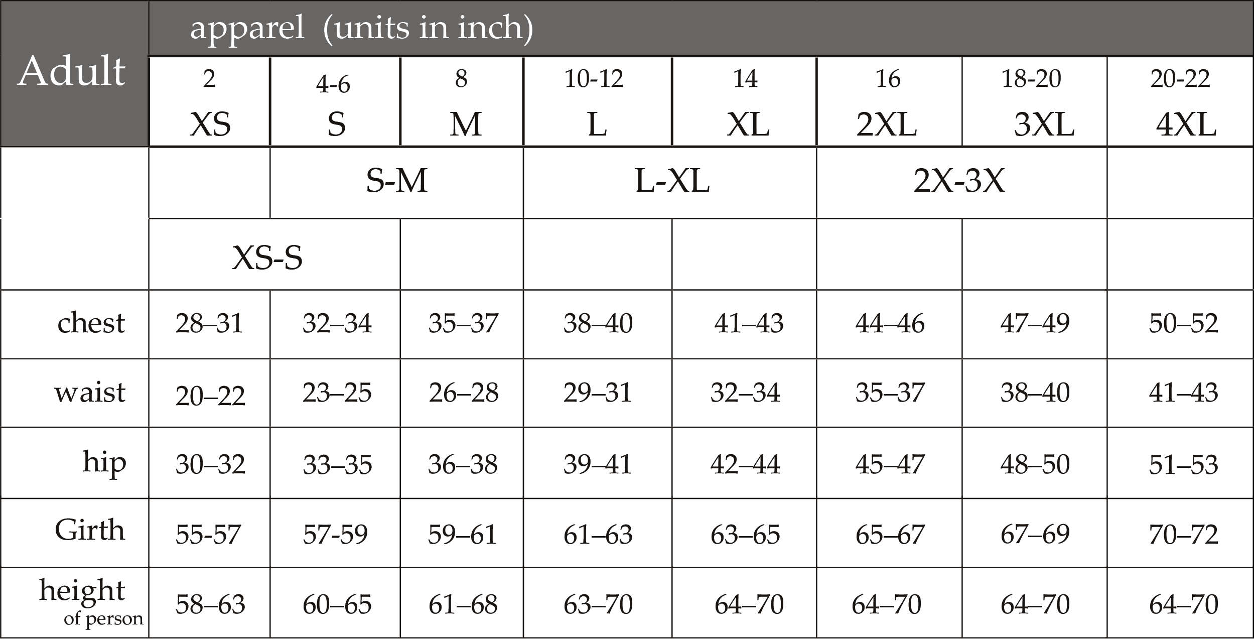 So Danca Size Chart