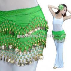 158 Coins Belly Dance Hip Scarf Wrap