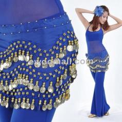 158 Coins Belly Dance Hip Scarf Wrap