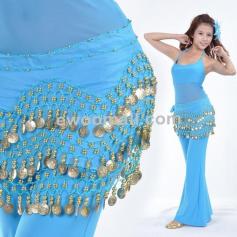 158 Coins Belly Dance Hip Scarf Wrap