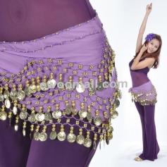 158 Coins Belly Dance Hip Scarf Wrap