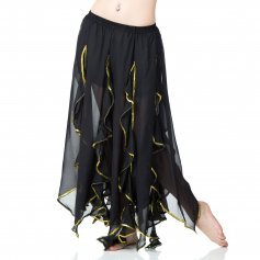 Danzcue Adult Belly Side Split Chiffon Skirt [BELSK018]