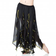 Danzcue Adult Belly Side Split Chiffon Skirt