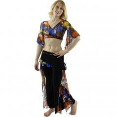 Flowing Floral 2-Piece Belly Dance Costume