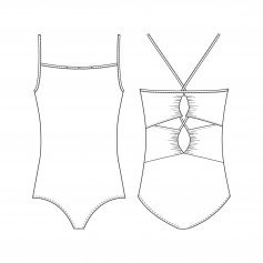 Bloch Child Twin Twist Back Camisole Leotard