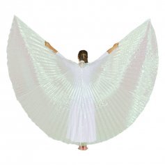 Iridescent White Worship Angel Wing