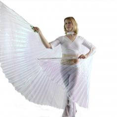 Iridescent White Worship Angel Wing