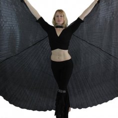 Solid Black Worship Angel Wing