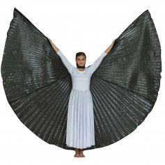 Solid Black Worship Angel Wing