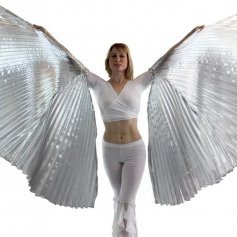 Silver Hand-held Worship Angel Wing