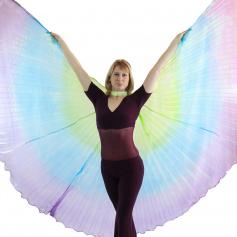 Green-Blue-Purple Gradient Color Worship Angel Wing