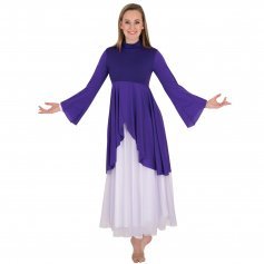 Body Wrappers Praise Dance Mock Neck Tunic [BWP529]