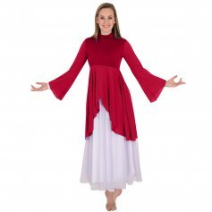 Body Wrappers Praise Dance Mock Neck Tunic