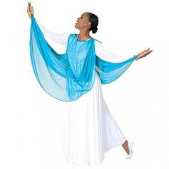 Body Wrappers Asymmetrical Chiffon Drape