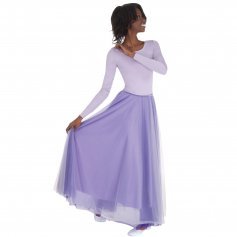 Body Wrappers Ministry Dance Long Full Chiffon Skirt