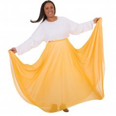 Body Wrappers Ministry Dance Long Full Chiffon Skirt