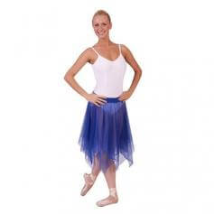 Uneven Hem Double Layer Chiffon Skirt Ministry Dance