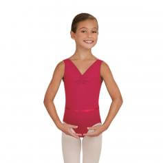 Capezio Child V-Neck Pinch Front Leotard W/Belt