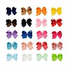 Danzcue 20pcs 5.9" Baby Girls Ladies Clip Hair Bows [DQACH01]