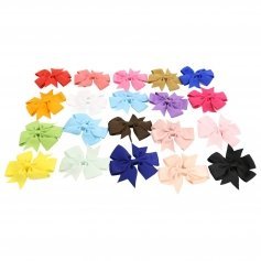 Danzcue 20pcs 3.15" Baby Girls Ladies Clip Hair Bows