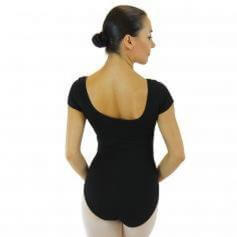 Danzcue Adult Nylon Short Sleeve Ballet Cut Leotard