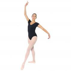 Danzcue Adult Nylon Short Sleeve Ballet Cut Leotard