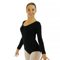 Danzcue Adult Cotton Long Sleeve Ballet Cut Leotard