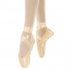 Danzcue Womens Standard Hard Shank Pointe Shoes With Ribbon