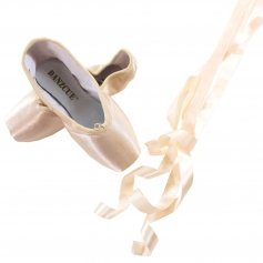 Danzcue Womens Standard Hard Shank Pointe Shoes With Ribbon