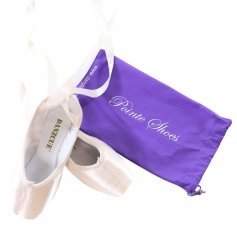 Danzcue Womens Flexible Soft Shank Pointe Shoes With Ribbon