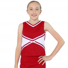 Danzcue Child 2-Color Kick Sweetheart Cheerleaders Uniform Shell Top