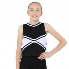 Danzcue Child 2-Color Kick Sweetheart Cheerleaders Uniform Shell Top