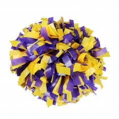 Danzcue Purple/Gold Plastic Poms- One Pair [DQCPD02-PUPGLD-2]