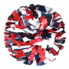 Danzcue Baton Handle Black/Red/White Plastic Poms - One Pair  [DQCPD03-BLKREDWHT-2] - $18.99